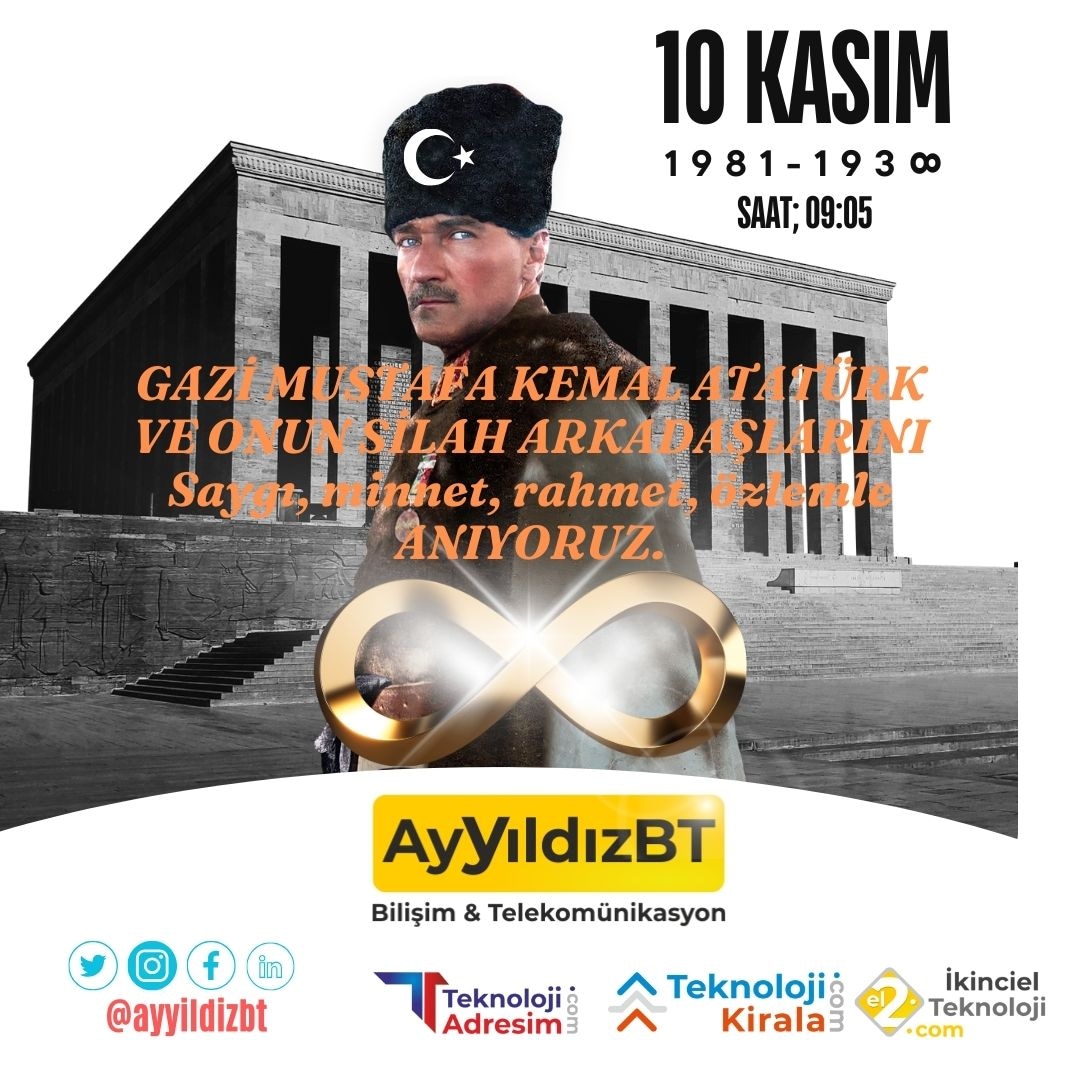 Aramızdan ayrılışının 85. yıldönümünde Cumhuriyetimizin Kurucusu Büyük Önderimiz Gazi Mustafa Kemal Atatürk'ü saygı, minnet, özlem ve hasretle anıyoruz. 

#10Kasim1938 #Atatürk #10Kasım #ÖlümBileSilemediSeni  #Atam #Saygı  #Rahmetle #Anıtkabir