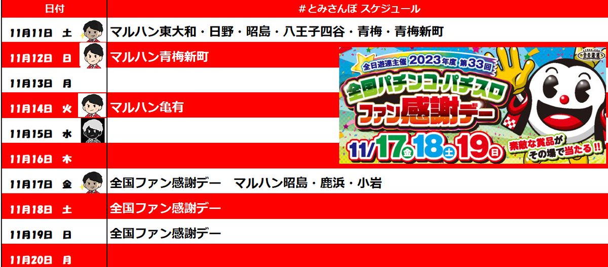 とみおか【マルハン千葉エリア担当】 tweet media