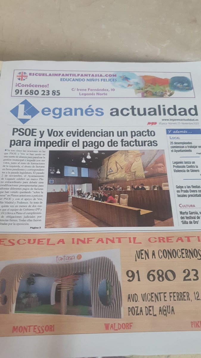 Beatriz Tejero (@beatejero) on Twitter photo El gobierno y <a href="/LeganesAct/">LeganesActualidad</a> evidencian un pacto contratando periodistas para presionar a la oposición.Los votos de <a href="/VOX_leganes/">VOX Leganés</a> no se regalan y no cederemos a sus presiones, ni del gobierno ni de los periódicos. El gobierno y <a href="/LeganesAct/">LeganesActualidad</a> evidencian un pacto contratando periodistas para presionar a la oposición.Los votos de <a href="/VOX_leganes/">VOX Leganés</a> no se regalan y no cederemos a sus presiones, ni del gobierno ni de los periódicos.