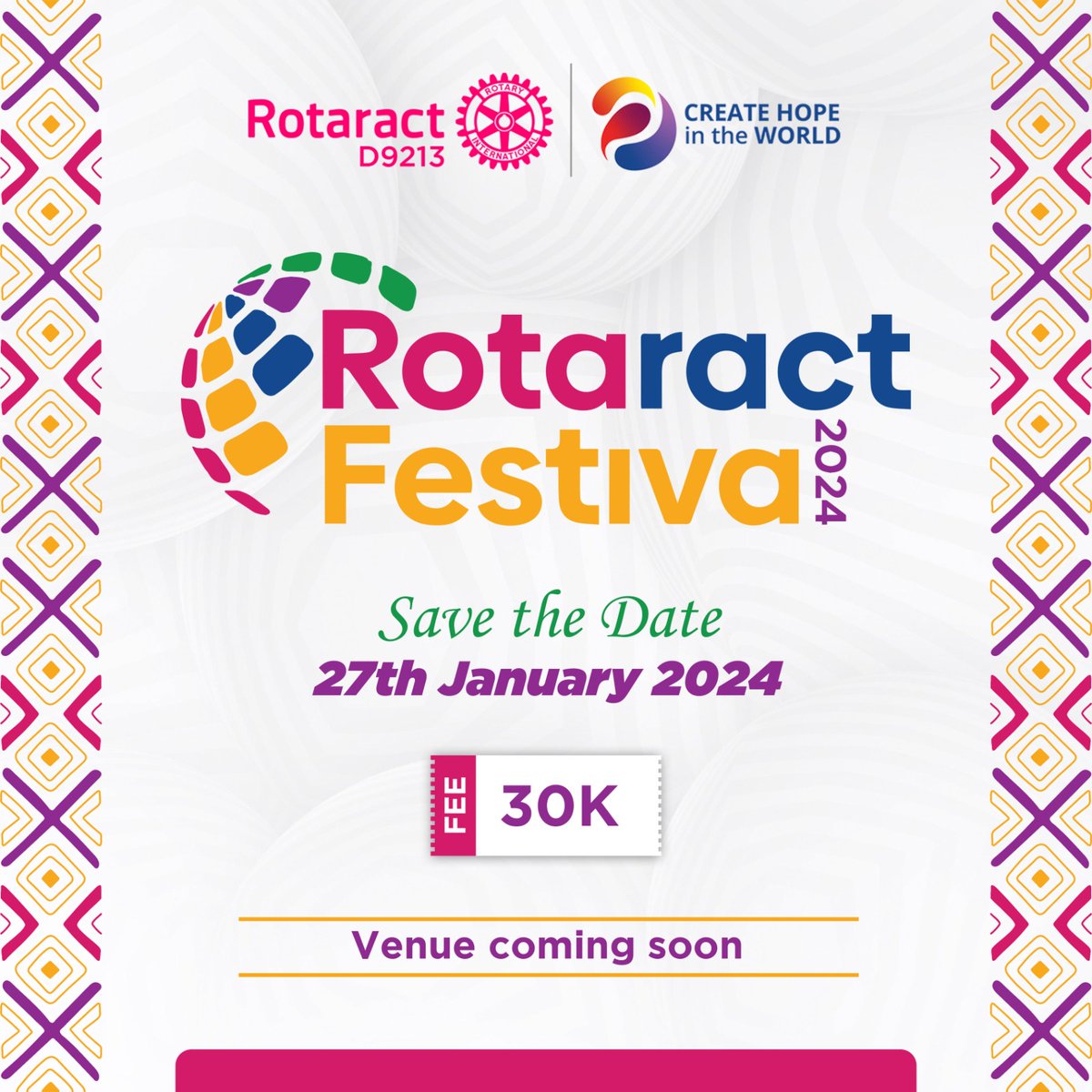 D9213Festival's tweet photo. Get your groove on at the Rotaract Festival 2024! This is your ticket to a day filled with joy, music, and unforgettable memories. Don't miss out, secure your spot now: https://t.co/Bcy0XxrGwb
#DanceParty #RotaractExperience https://t.co/0Tm2l8KeoV