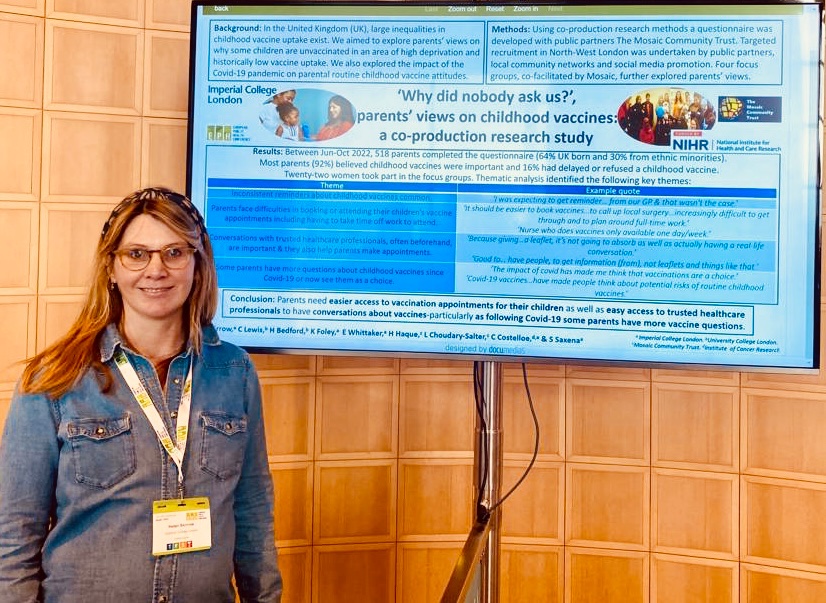 Also sharing @EPHconference co-produced research with @TheMCTrust into why some children miss out on routine childhood vaccines Mosaic co-authors 😊 Easier access to vaccine appointments & to trusted healthcare professionals to answer parents vaccine questions key to ⬆️ uptake