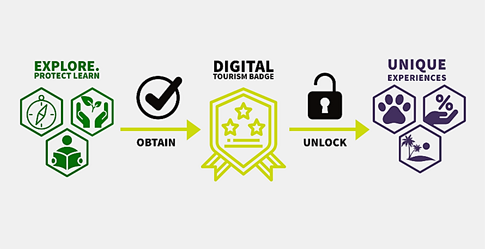 HollandNft's tweet photo. A concept where sustainable tourism gives access to unique experiences.  3 Activities - Digital badge (Attestation?) - access to a unique experience. https://t.co/UZ0o4XytyQ