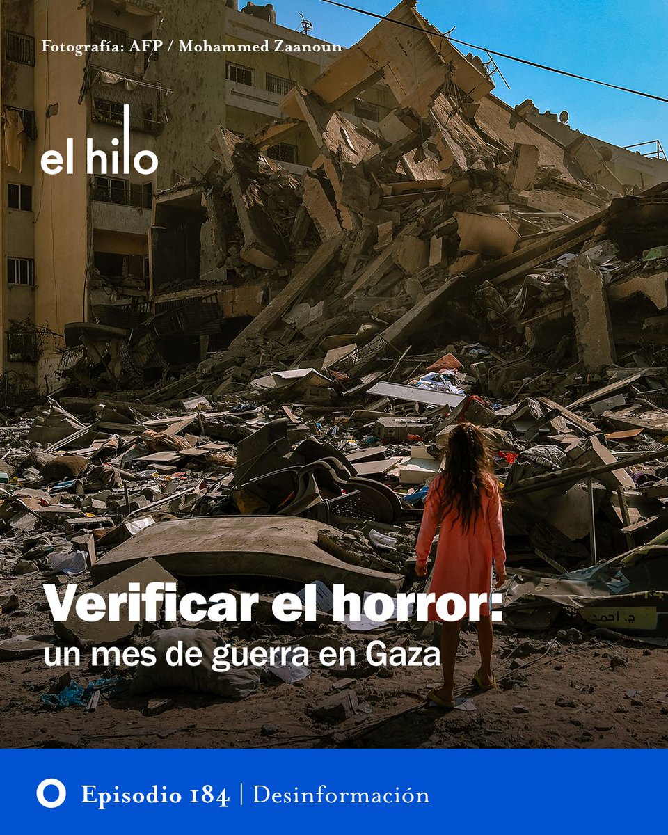 elhilopodcast's tweet photo. A raíz del conflicto en Gaza, las redes se inundaron de imágenes y reportes que son muy difíciles de verificar. ¿Cómo sabemos cuáles son reales y cuáles no? ¿De qué manera informarnos en medio de la saturación de contenido? Entérate en este episodio 🔊 https://t.co/Z9c1cFswBL https://t.co/uNQ9yO29h0