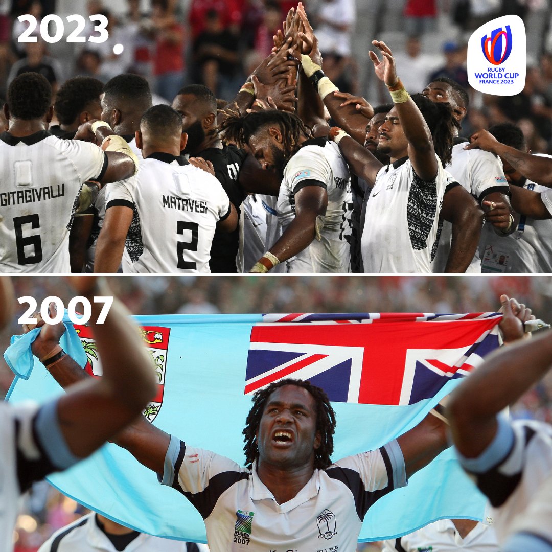 Rugby World Cup France 2023 (@france2023) on Twitter photo 𝟮𝟬𝟬𝟳 ▶️ 𝟮𝟬𝟮𝟯
La France réussit si bien à <a href="/fijirugby/">Fiji Rugby Union</a>, qui a atteint à deux reprises les quarts de finale dans l'Hexagone 🇫🇷
---
Another successful French campaign for the Fiji team, as they have qualified twice for the quarter-finals while on French soil 🇫🇷 𝟮𝟬𝟬𝟳 ▶️ 𝟮𝟬𝟮𝟯
La France réussit si bien à <a href="/fijirugby/">Fiji Rugby Union</a>, qui a atteint à deux reprises les quarts de finale dans l'Hexagone 🇫🇷
---
Another successful French campaign for the Fiji team, as they have qualified twice for the quarter-finals while on French soil 🇫🇷