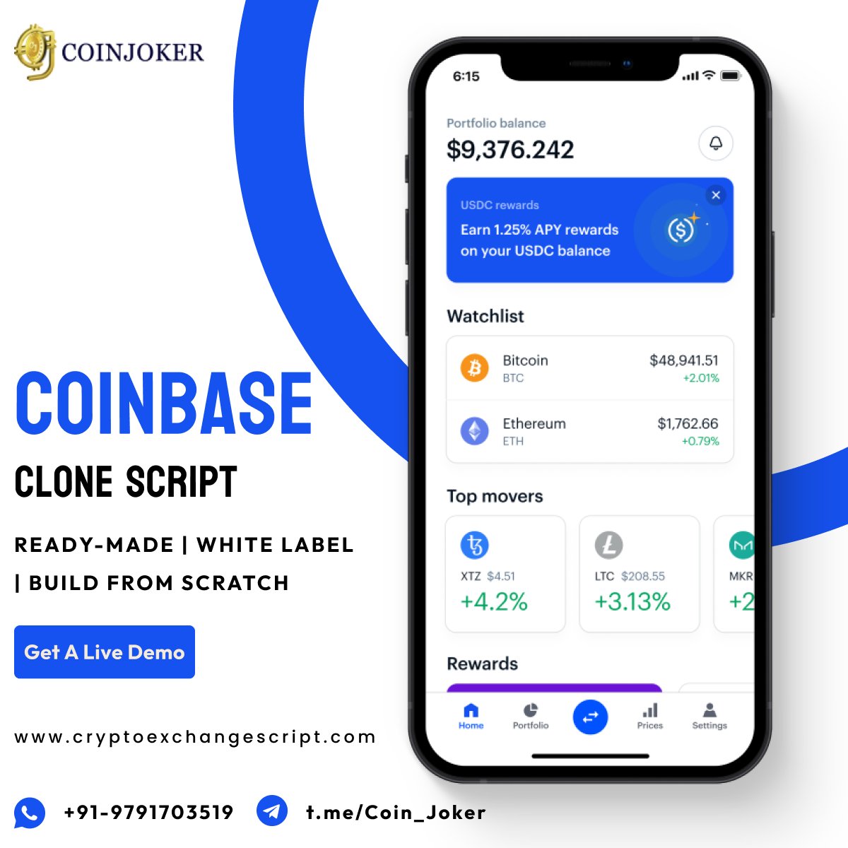 coinjoker_tech's tweet image. Launch your crypto exchange effortlessly with our Coinbase Clone Script! 
World of cryptocurrency trading >> tinyurl.com/ykpw94ym
#CryptoScript #CoinbaseClone #CryptocurrencyExchange #CryptoTech #BlockchainSolutions #FintechInnovation #CryptoDevelopment #AltcoinExchange
