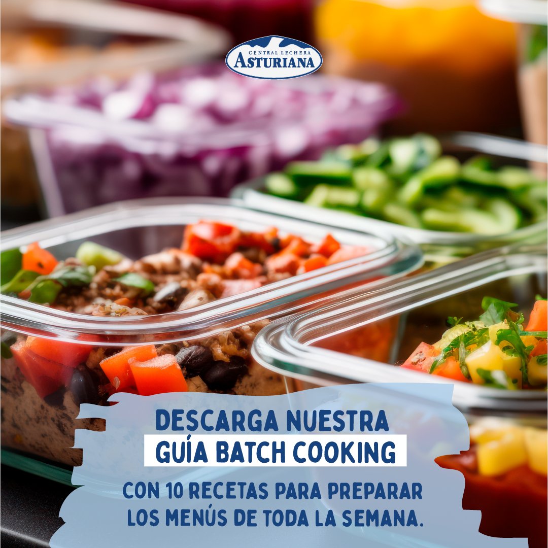 LecheAsturiana's tweet image. 🙌🏻 Nada como empezar la semana con todos los tuppers preparados 🍽😍 Por eso, para este domingo te animamos a descargar nuestra 📖 guía de #Batchcooking ➡️ acortar.link/06MP21