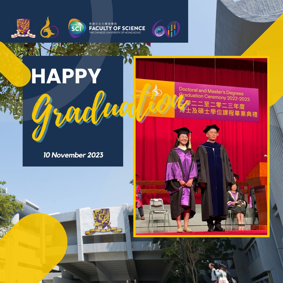 Hearty congrats to all graduates from #CUHKScience! You've done it! #ScienceEmpowersYourDreams #LearnScienceToBetterTheWorld #HappyGraduation #CUHK