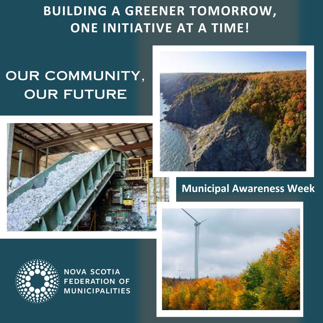 nsfedmuni's tweet image. 🌱 Building a Greener Tomorrow, One Initiative at a Time!
Our municipal leaders and staff are committed to a sustainable future. Learn about the green initiatives making a positive impact. #MunicipalAwarenessWeek #OurCommunityOurFuture #MunicipalGreenInitiatives #NSFM #LocalGov