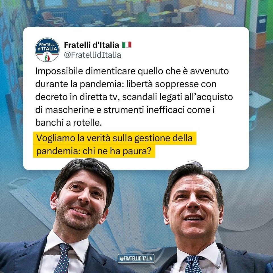Gli italiani vogliono la verità. Chiedono tanto ???
