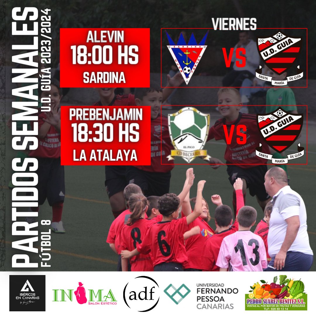 Estos son los compromisos de los equipos de nuestra cadena para este fin de semana ⚽️ 

¡Te esperamos afición! ❤️🖤 

<a href="/fflaspalmas/">Federación Interinsular de Fútbol de Las Palmas</a> <a href="/ufpcanarias/">UFPCanarias</a> <a href="/aytoguia/">Santa María de Guía</a>