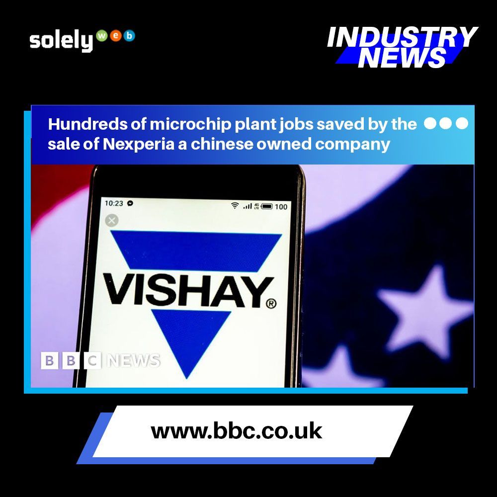 Solelyweb's tweet image. Hundreds of microchip plant jobs saved by the sale of Nexperia a chinese owned company

Source: buff.ly/3QtlKUl

#solelyweb #technew #ecommerce #productlisting #ecommercesupport #futureofwork