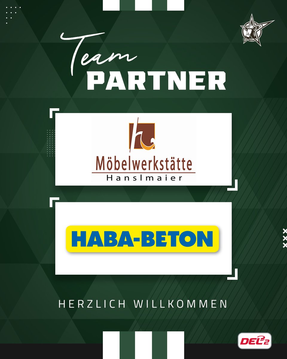 starbulls's tweet photo. Und hier kommen auch schon die nächsten Team Partner 😁 Auch an euch natürlich ein herzliches Dankeschön für die Unterstützung und das Vertrauen 🤝

👉 Möbelwerkstätte Hanslmaier 
👉 HABA - Beton
👉 Birmoser Werbetechnik
👉 Campus RO

#starbulls #rosenheim #teampartner https://t.co/IbXBkPnhIR