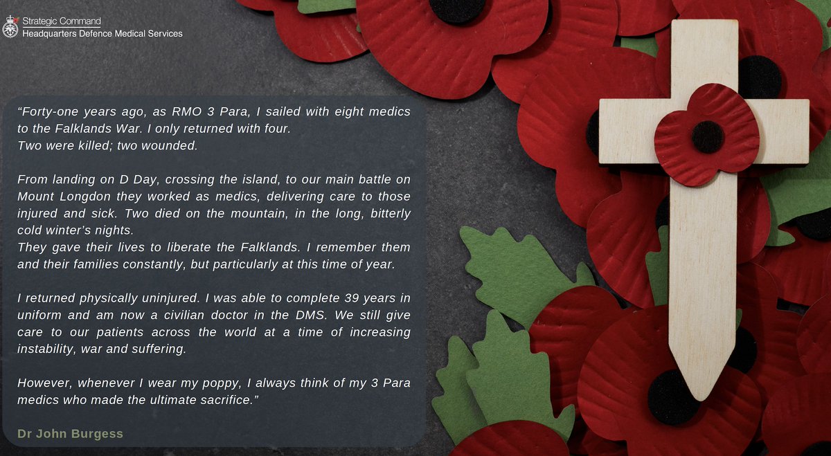 Veteran Dr John Burgess has shared his poignant reflections for #RemembranceDay. Thank you for sharing your personal experience. 🌹 #LestWeForget #HonorTheFallen #WeWillRememberThem