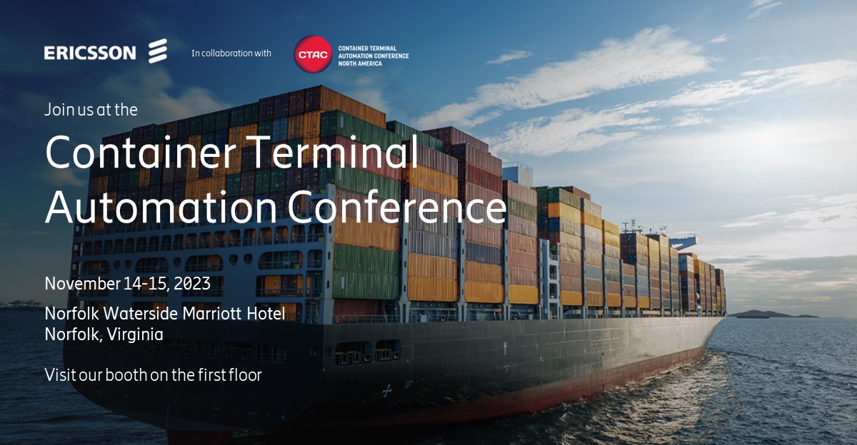At CTAC, we'll showcase how #SmartPort solutions deliver ultra-reliable, low-latency connectivity to the maritime sector. We'll also be bringing autonomous trucking to life in a joint session with Verizon Business and the Port of Virginia on Wed. at 12:15 p.m. #PrivateNetworks
