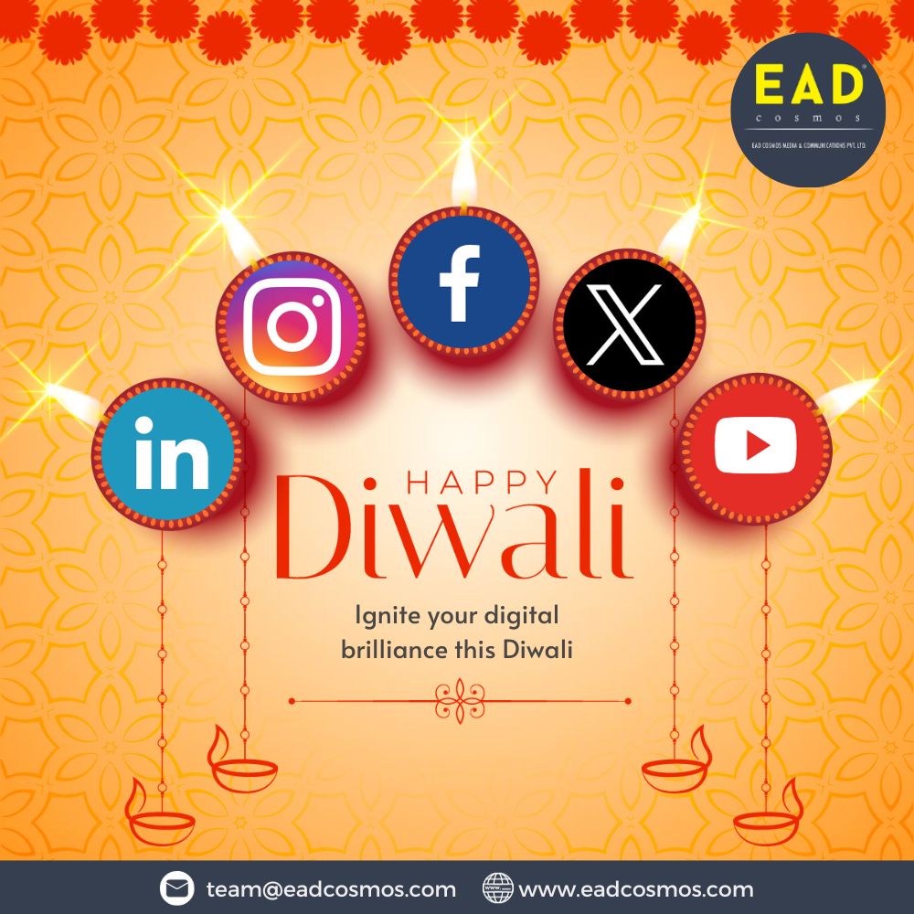 EAD_Cosmos's tweet photo. On this auspicious occasion, EAD Cosmos lights up the digital world with wishes for a Happy Diwali. May your brand shine bright online! ✨

#HappyDiwali #DiwaliCelebration #FestivalOfLights #EADCosmos #digital #socialmedia #digitalmarketingagency #Diwali2023 https://t.co/IxIp77UtmR