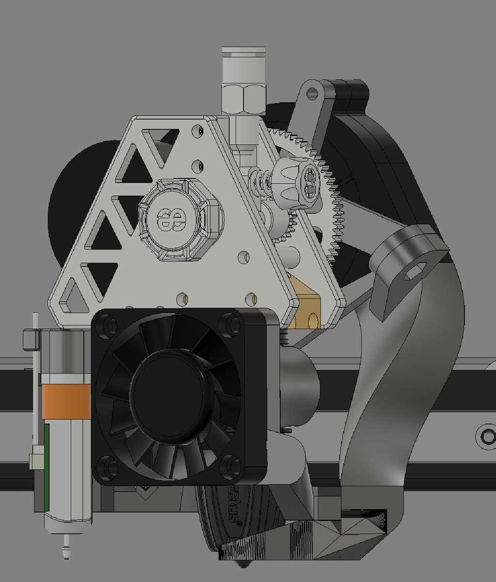 alpaca7's tweet image. #phaetus #APUS エクストルーダーと #rapido2 HF ホットエンドの #KP3SPROS1 用のマウントようやく設計完了♪
KP3SのCADは@fukumay1さんの thingiverse.com/thing:4889303
パーツ冷却用のダクト吹出口は@hitoriblogさんのthingiverse.com/thing:5027396
をそれぞれ利用させていただきました。ありがとうございます
