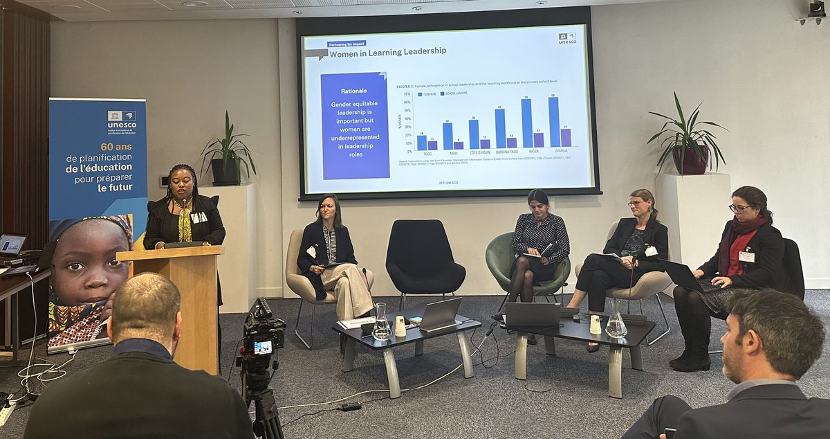 Data and research showing women underrepresented in school leadership @IIEP_UNESCO @UNICEFInnocenti @Pier_Grd @gschoolleaders @FDevignes