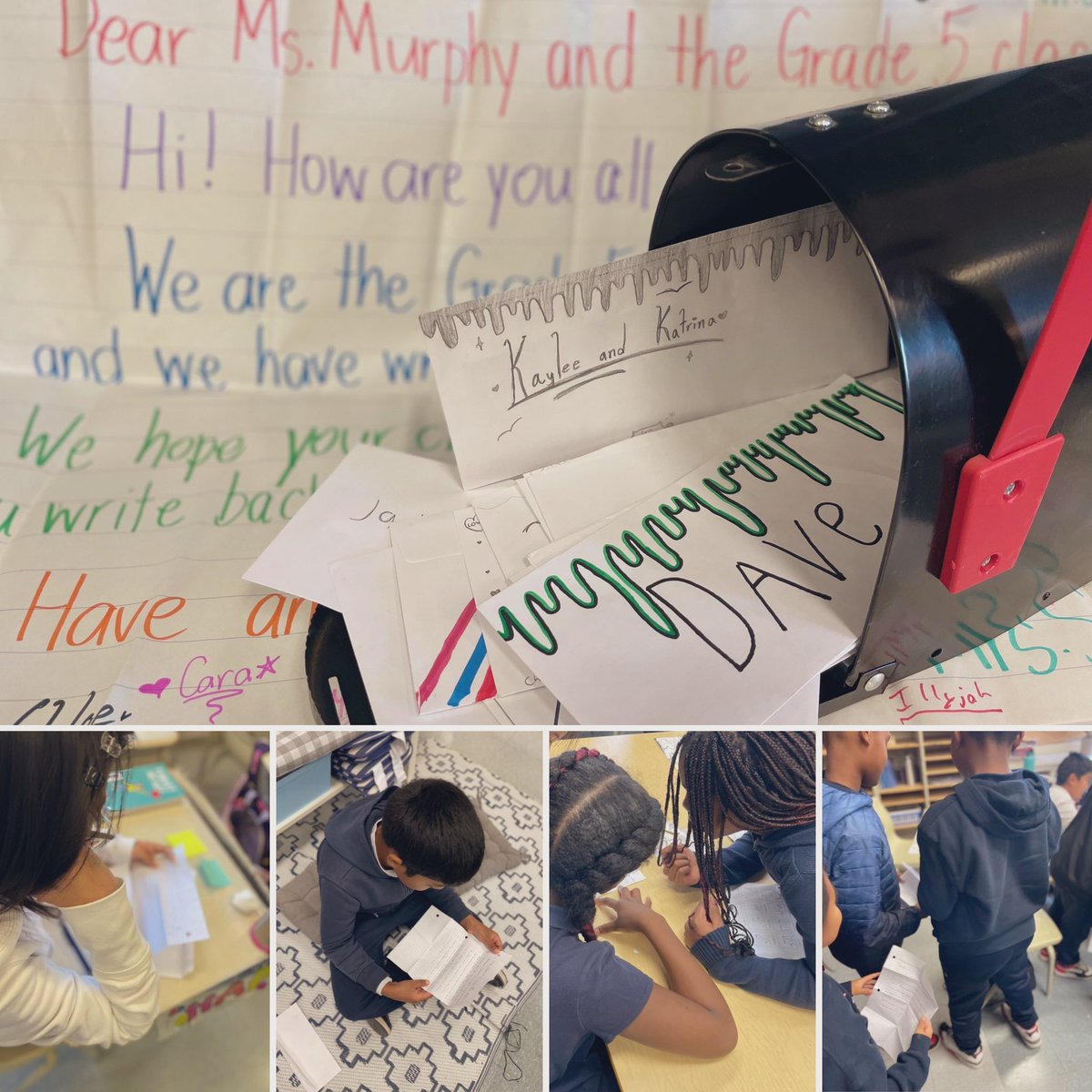 MsDMurphy's tweet image. Thank you Mrs. So’s class. We enjoyed reading our letters! We are very excited to write back!!!  Stay tuned! @KristyannSo @SMGTCDSB @Stvictortcdsb #penpals