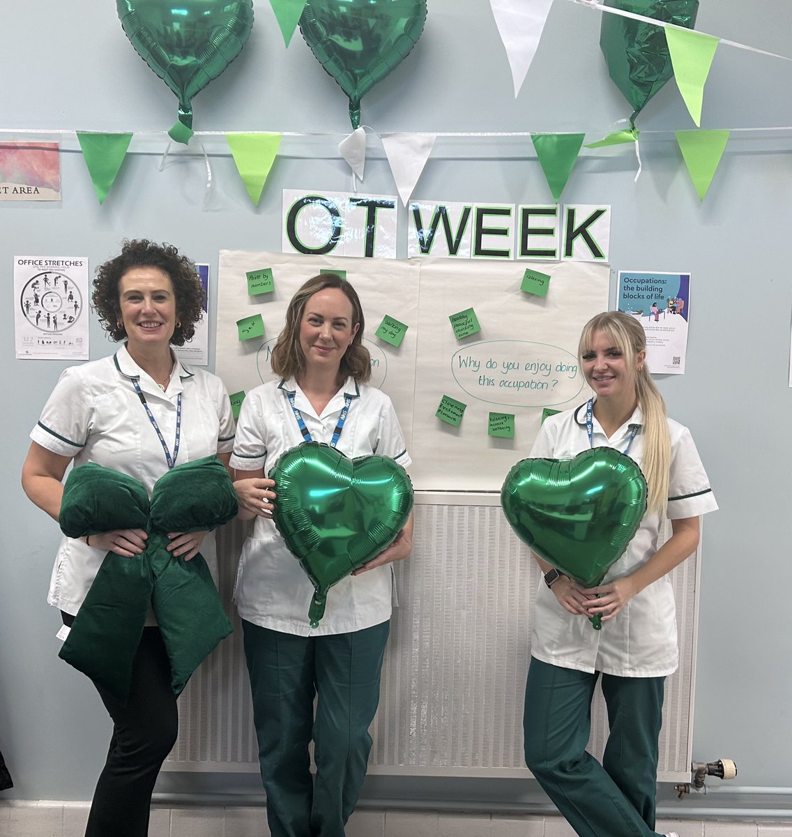 Celebrating OT week and occupations that matter in CRT Prestatyn 💚 @BetsiCadwaladr @JCAshtonOT