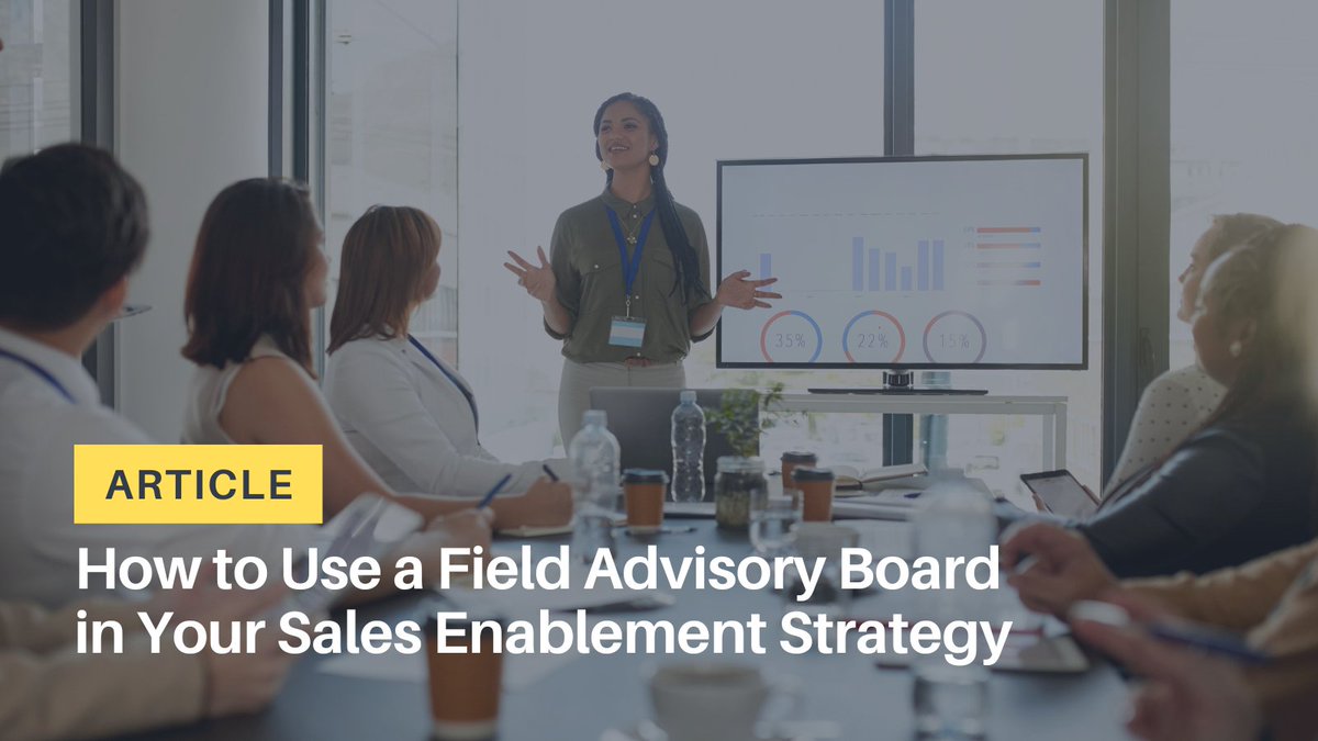 Field advisory boards are becoming a key part of sales enablement strategy. Learn how teams are using them to guide their sales training initiatives in this article from @RAINSelling: hubs.li/Q028c73b0 #SalesManagement #SalesTraining #SalesEnablement