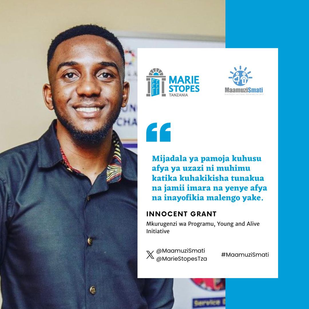 neppy's tweet photo. "Mijadala ya pamoja kuhusu Afya ya Uzazi ni muhimu katika kuhakikisha tunakua na jamii imara na yenye afya na inayofikia malengo yake"
#MaamuziSmati
~ Innocent Grant
Mkurugenzi wa programu - young & alive initiative. https://t.co/gINMgc9ytU