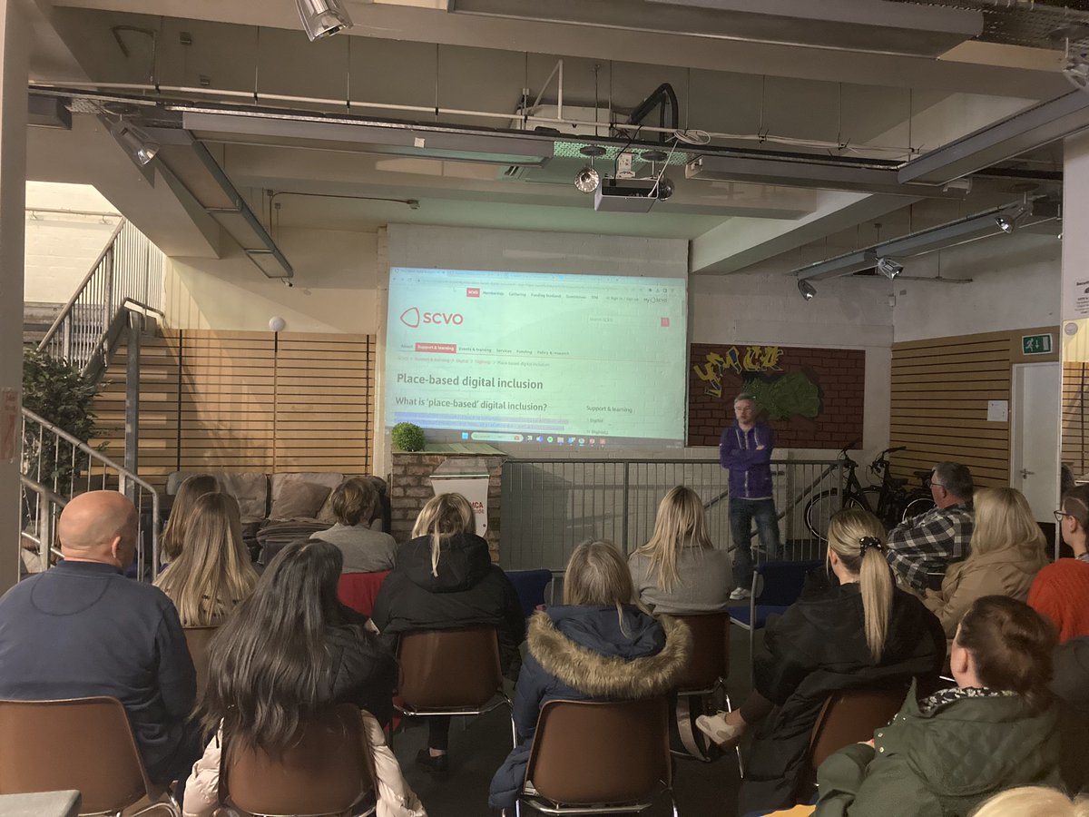 YMCATayside's tweet photo. And now welcoming our last speaker, Darren from SCVO. https://t.co/pvS146FTBE