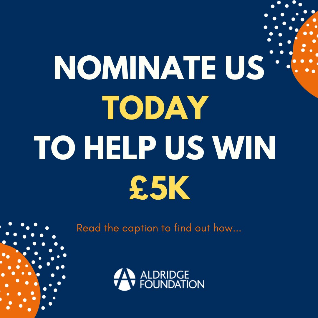 IT'S THE LAST DAY FOR NOMINATIONS!

It takes 2 mins to nominate us and you'll be increasing our chances of winning £5,000 - funds that will go towards supporting young people from disadvantaged backgrounds to have an equal chance at life 🙏

youth.movementforgood.com/index.php?cn=1…