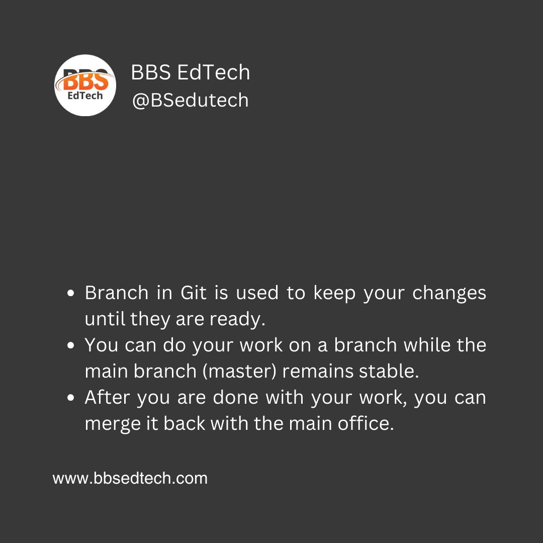 BSedutech's tweet image. "Branching out into new possibilities with Git – where ideas flourish, code evolves, and collaboration takes root. 🌱💻 #GitBranching #CodeInMotion #bbsedtech"