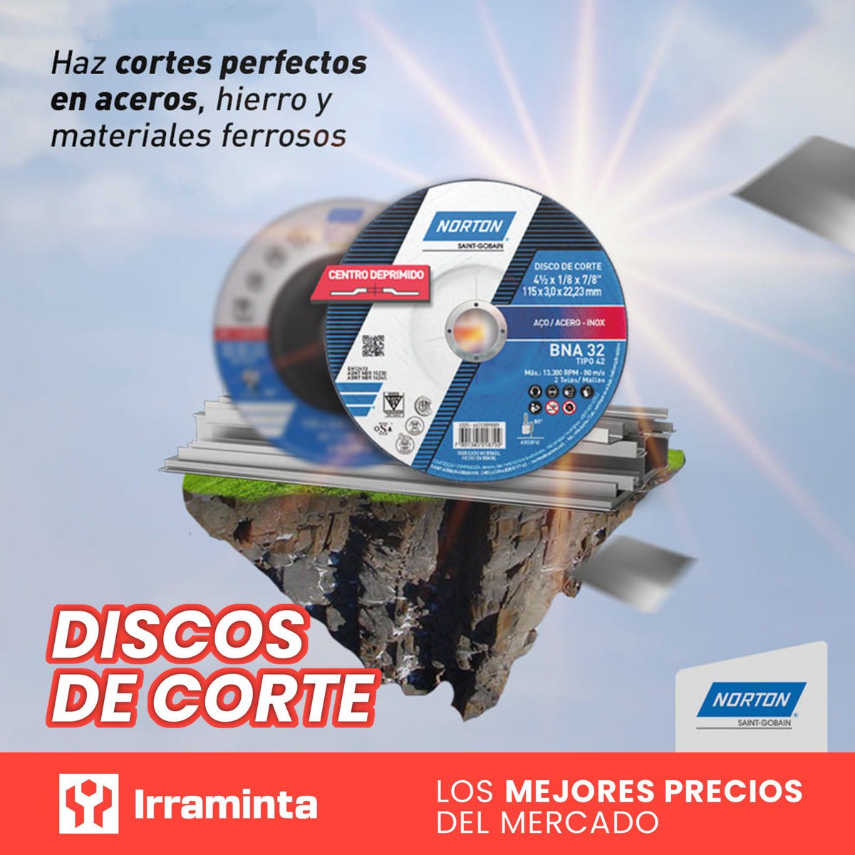 irramintaec's tweet photo. Precisión y seguridad. Realiza tus proyectos con la confianza y respaldo de una marca global como Norton Saint-Gobain.

Encuéntralo en Irraminta al mejor precio.

#Irraminta #ferreteria #cortes #norton #discosdecorte https://t.co/ILCYGxUF5c