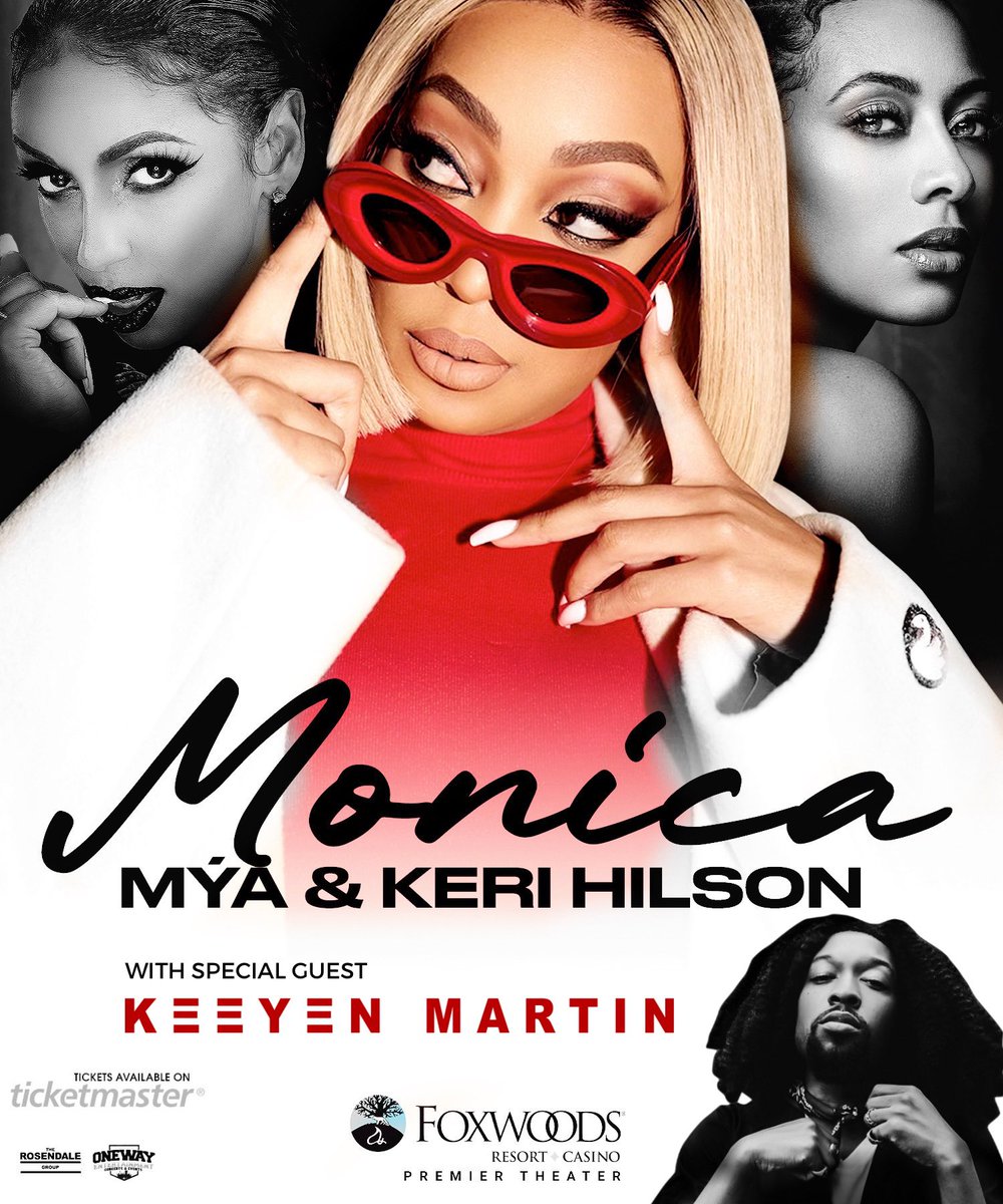 Connecticut 📍This Sat. 11.11
I’m opening for RNB Legends: <a href="/MonicaDenise/">Monica</a> <a href="/MYAPLANET9/">MYA</a> , &amp;
<a href="/KeriHilson/">Keri Hilson</a> ! High School Keeyen is screaming rn 😮‍💨🙌🏽 God thank you for choosing &amp; using me! WhelmedOVER &amp; too excited bout this one. 

#KeeyenMartin #Rnb