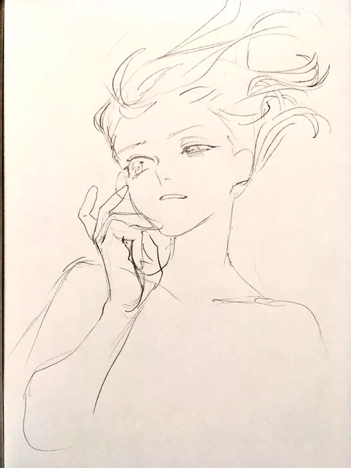 女を描くのが好きな理由、「髪の毛が長い場合が多いから」だと思う 