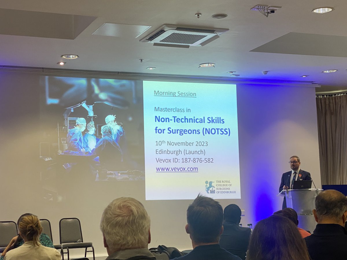 ProfW_edinsurg's tweet photo. Launch of the new #NOTSS course by Professor Steve Yule ⁦@NOTSS_lab⁩ ⁦@RCSEd⁩ #humanfactors #safesurgery ⁦@EdinSurg⁩ ⁦@edinsurg_online⁩ https://t.co/YUXHF1Jru7