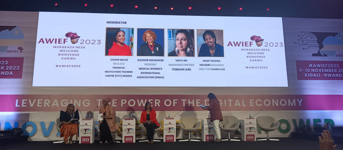 Thrilled to share the space on leveraging the power of technology #awief2023 raising my voice to innovate , redefine and empower in Africa as the new frontier of Development. Tech for African women by African women from Local to global through the life course.