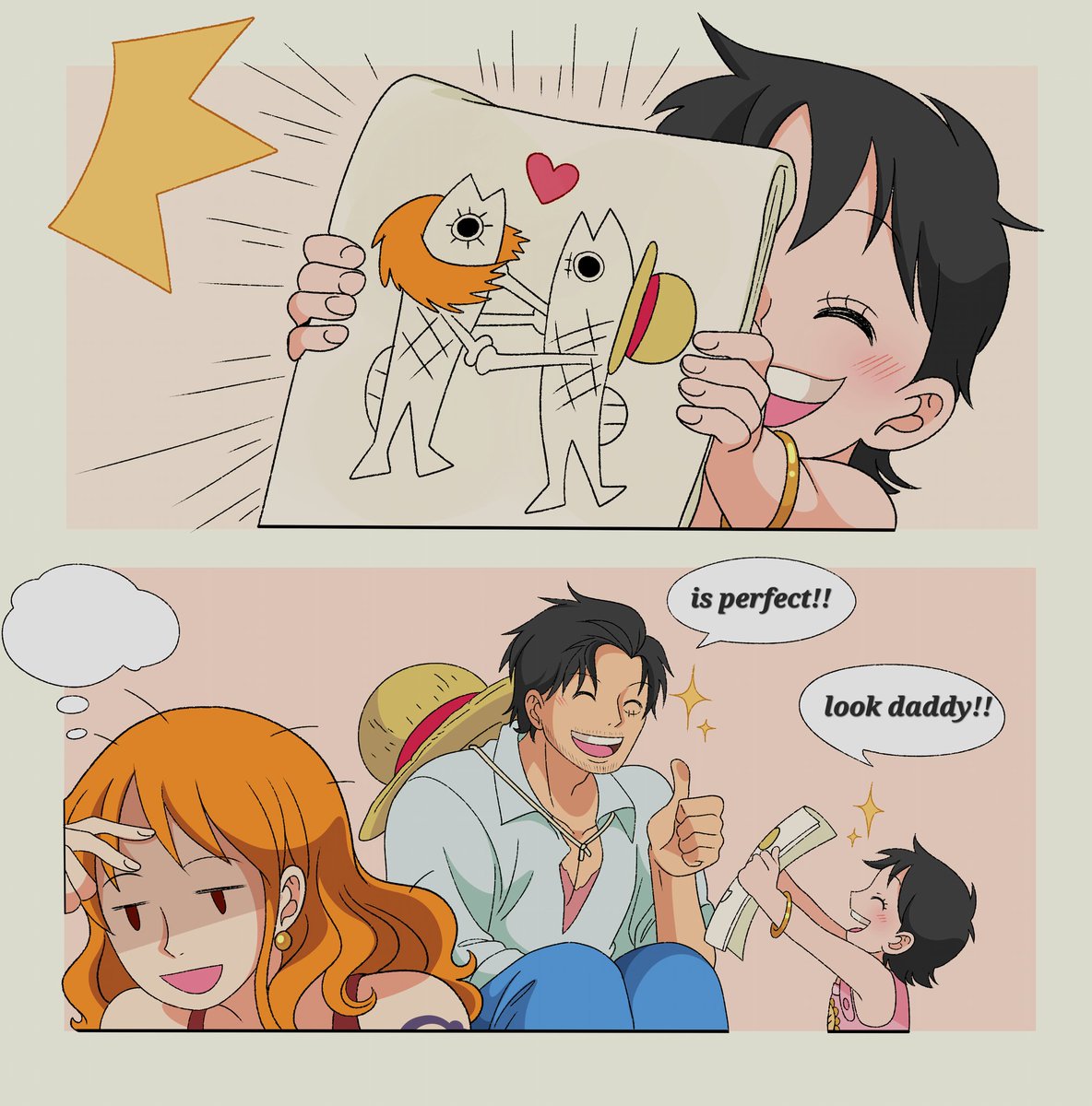 Nami & Luffy 💕 art by @ChandlLucky : r/OnePiece