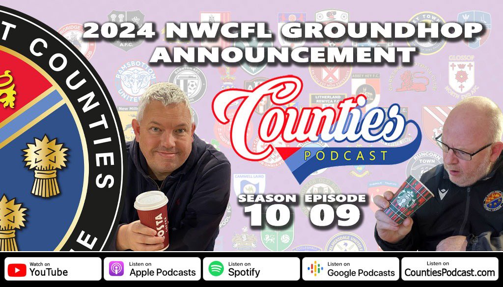The latest episode of Counties Podcast 🔞is out and Martin and Gary talk all things NWCFL as well as announcing details of the 2024 Groundhop.  <a href="/GroundhopUK/">Chris Berezai</a> join us for a chat.

youtu.be/TtwNL__1o2E?si…