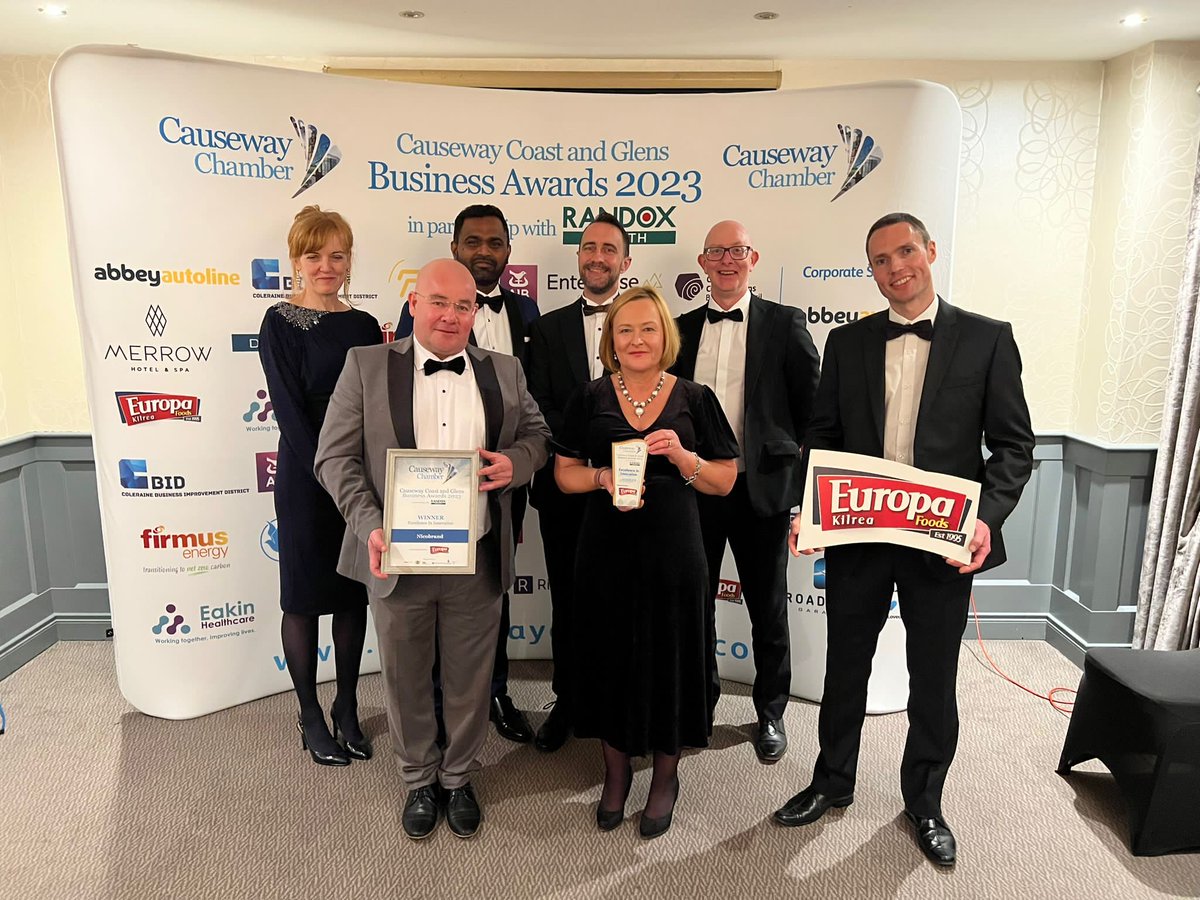 Nicobrand are delighted to have picked up the Excellence in Innovation award at the Causeway Coast &amp; Glens Business Awards 2023. Innovation for a better future.

Well done to all the finalists and winners. Thank you to Europa foods for sponsoring.