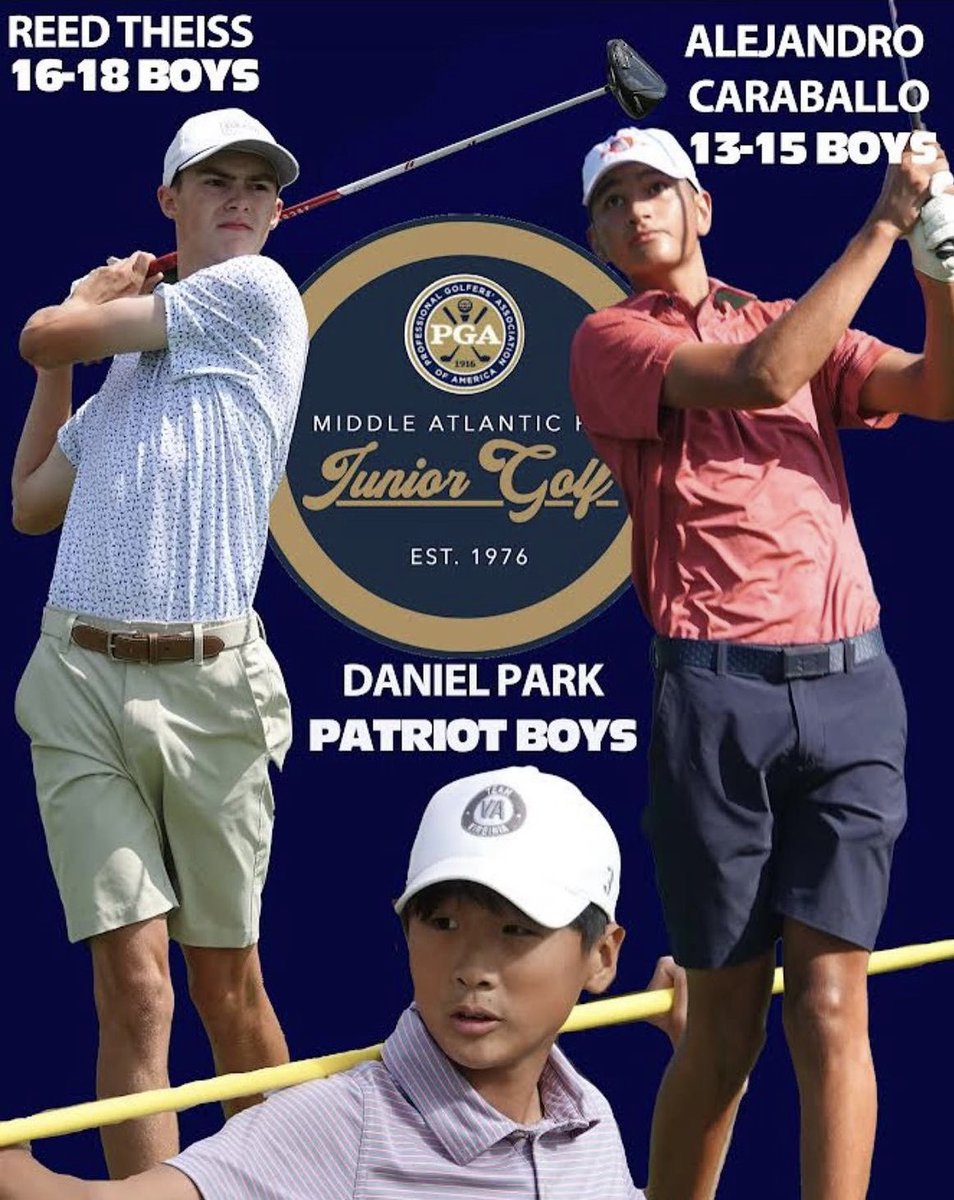 Reed Theiss is the Middle Atlantic boys 16-18 golfer of the year!