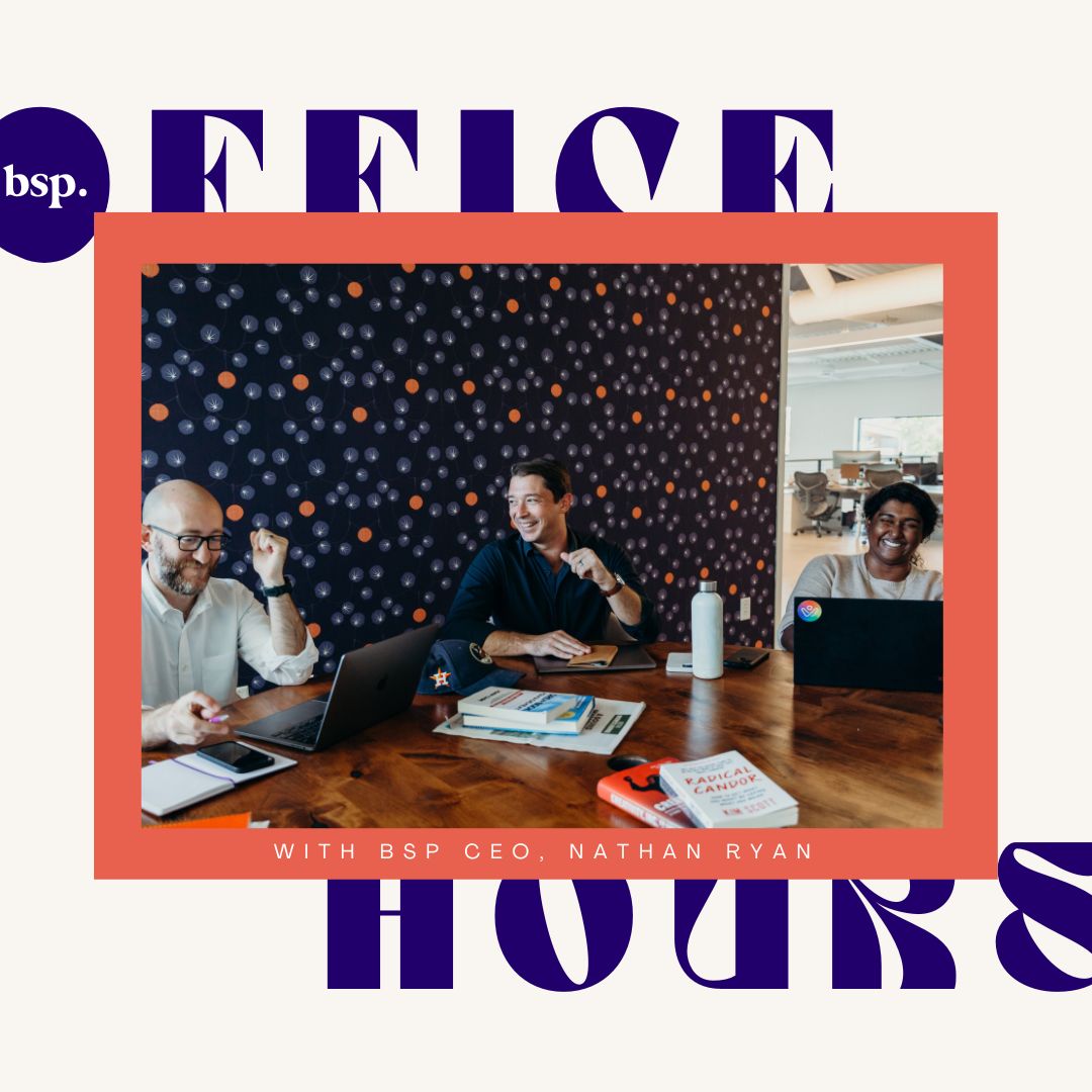 Need a space to think through strategy for 2024? BSP Chief Executive Officer, Nathan Ryan is opening up office hours to help leaders think through operations, business development, strategic planning and other strategy. Book time on his calendar here: buff.ly/34DPXLY