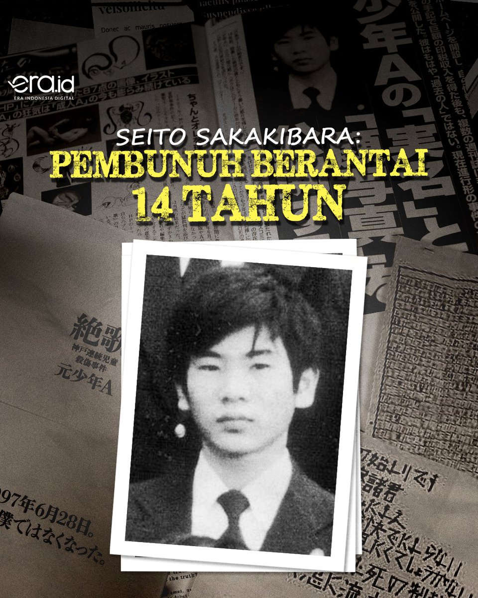 eradotid's tweet photo. [PEMBUNUH ANAK: BOCAH 14 TAHUN YANG MEMENGGAL KEPALA ANAK LAIN]

ERAmania, pas 14 tahun inget gak lagi ngapain??

Untuk Seito Sakakibara alias Shinichiro Azuma, di usia itu, ia sangat gemar membunuh orang lain...

TW 🚨 Pembunuhan Anak, Kekejaman Hewan

🧵 https://t.co/A7tfi11RGW