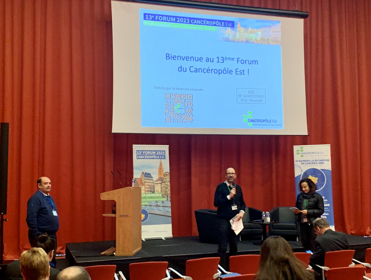 canceropole_est's tweet photo. 2ème matinée de notre 13ème Forum : une première session de communications sélectionnées, suivi par une session sur les développements technologiques en immunothérapie introduite par Hervé Watier (Tours)
#Forum2023 https://t.co/G2Q30UOh3r