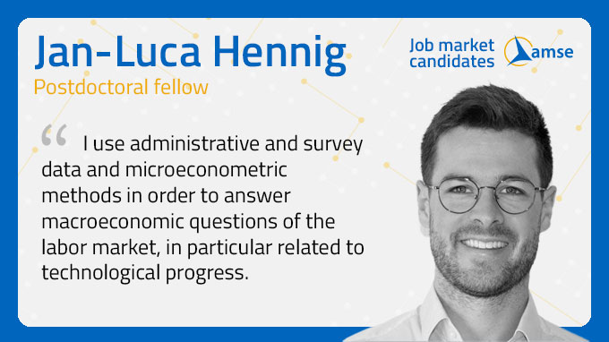 Meet Jan Luca Hennig #EconJobMarket candidate @amseaixmars. He works on Labor Market and Macroeconomics.

Learn more about him➡️amse.site/Hennig

#EconTwitter @jlhennig