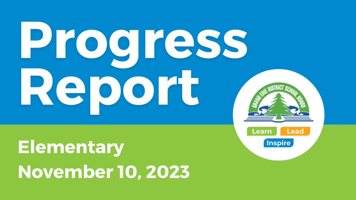 Attention elementary families! Progress reports (Grades 1-8) and initial observations (Kindergarten) are making their way home today.