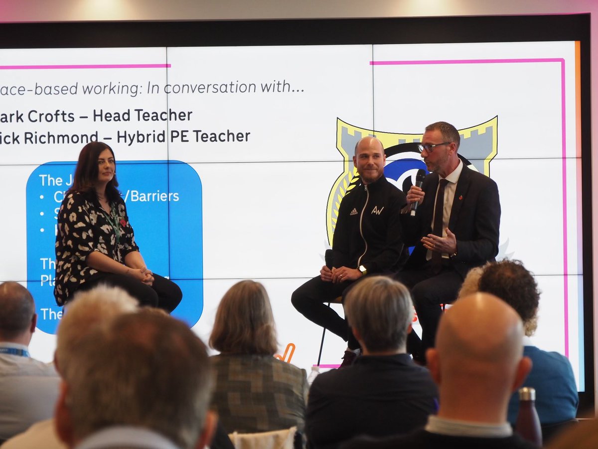 ActiveHumber's tweet photo. In conversation with Mark and Nick from @WithernseaHigh on the work so far of getting students/staff more active. https://t.co/RQJXvWXKY1