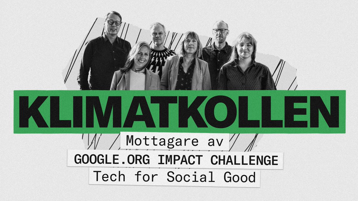 klimatkollen's tweet image. We’re beyond excited to share that we’ll be scaling up our climate data platform as proud recipients of #GoogleOrgImpactChallenge. We’ll be publishing corporate climate data with the help of AI. Read more here:  klimatkollen.se/in-english
