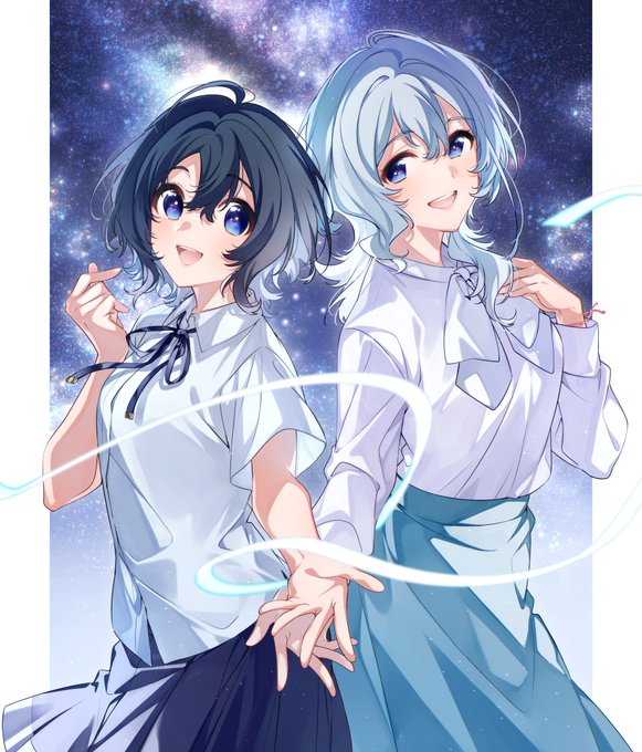 「blue eyes starry sky」 illustration images(Latest)｜5pages