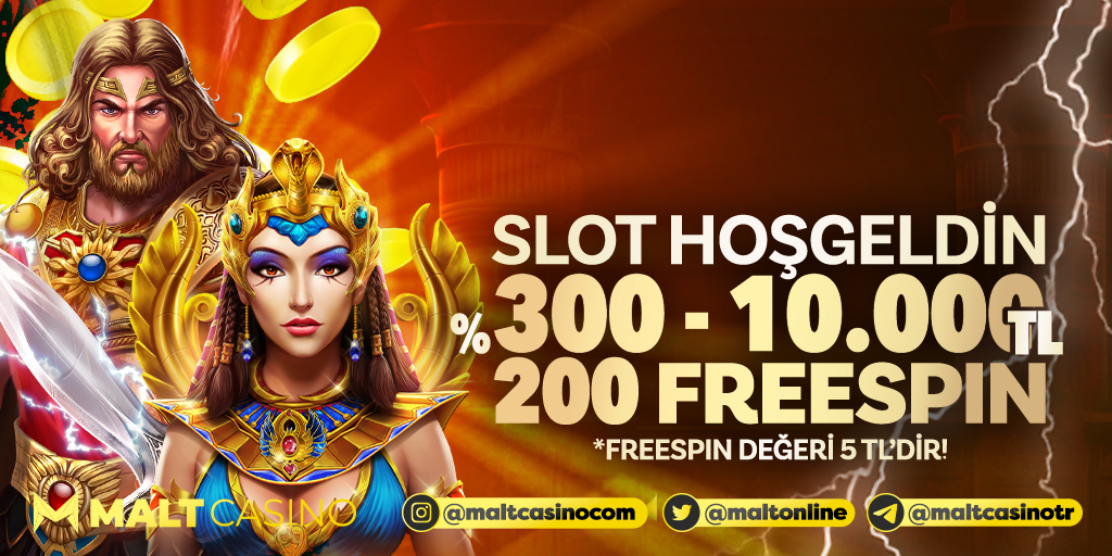 🥳 MaltCasino'dan Gelen Muhteşem Slot Hoş Geldin Paketi ile Kazancını Katla! 🌟 %300 - 10.000 TL Casino Bonusu + 200 Freespin sana özel! 🎉 Her bir Freespin'in değeri tam 5 TL! ✔️ Hemen Bize Katıl t2m.io/mcb1ga bu fırsatı yakalama şansını kaçırma!