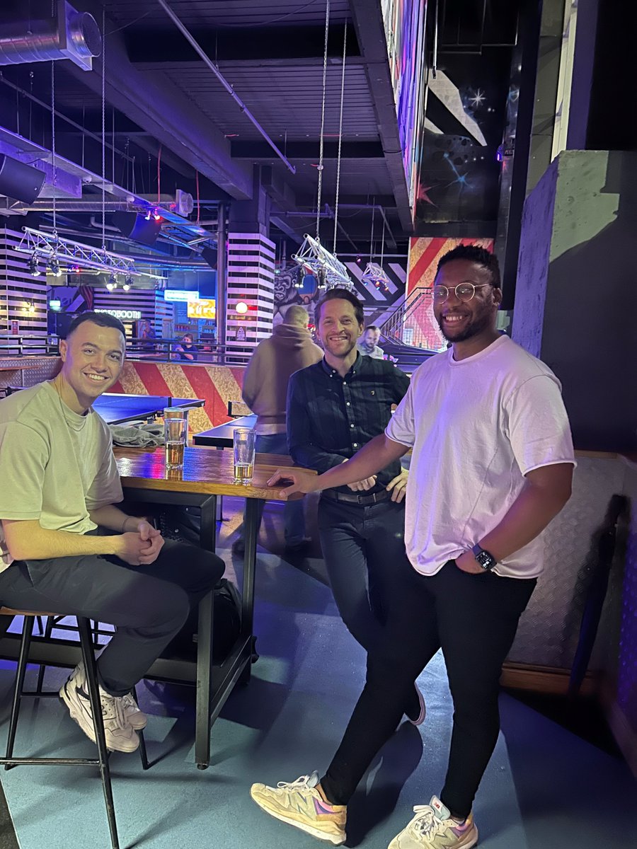 THPArchitects's tweet photo. The Manchester office had a team night out earlier this week at @RoxyBallRoom
The night included games of shuffle board, table tennis and pool where a fun evening was had by everyone!
#manchester #staffsocials #THParchitects https://t.co/dxfEpavNss