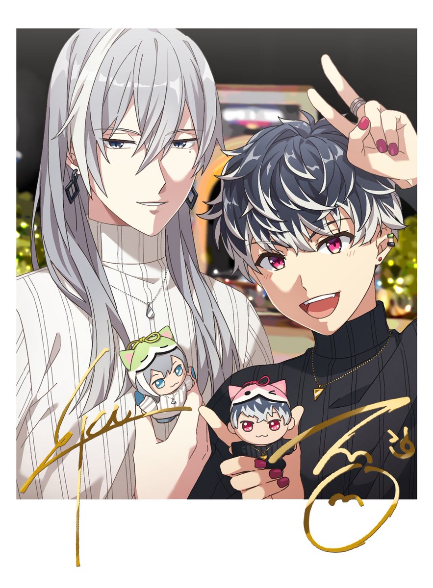 縁あってオリキャラのぬい服を仕立てて下さった方へ、心を込めてRe:valeを描かせて頂きました💚🩷