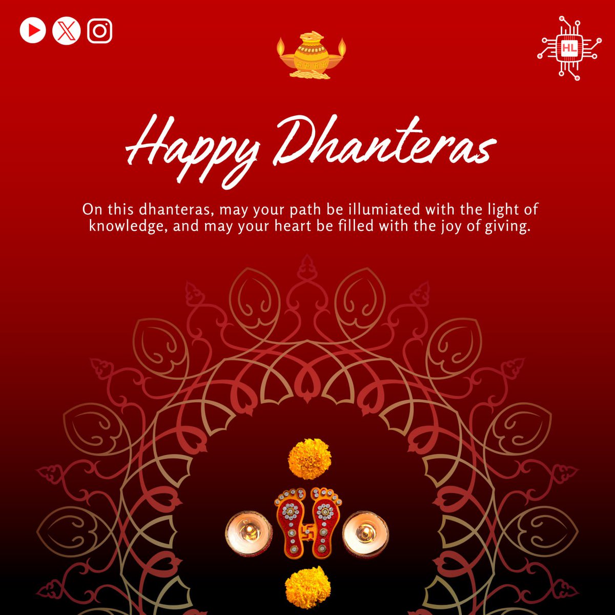 _HackLearners's tweet image. Wish you all happy dhanteras. May God bring prosperity happiness and good health in your life.