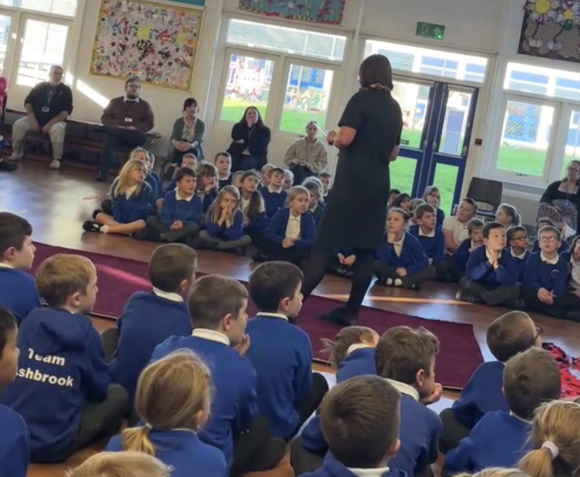 AshbrookJunior's tweet photo. This morning, we held our remembrance assembly to remember the sacrifices made by people, past and present. Our pupils showed great respect during their moment of silence.
#Remembrance #RemembanceDay #RemembranceAssembly #LestWeForget #Respect https://t.co/pocvyfyoMb
